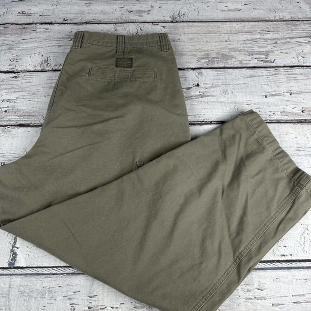 Columbia Pants Mens 42x30 Chino Tan Hiking Outdoors Cotton‎ Zip Pocket